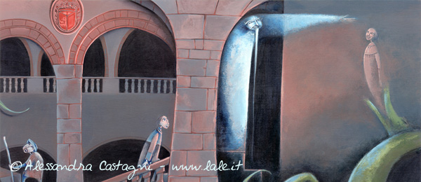 Titolo: La scuola di Salamanca (acrilico) 